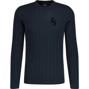 Lyle & Scott Retro Varsity Club Emblem Jumper Navy