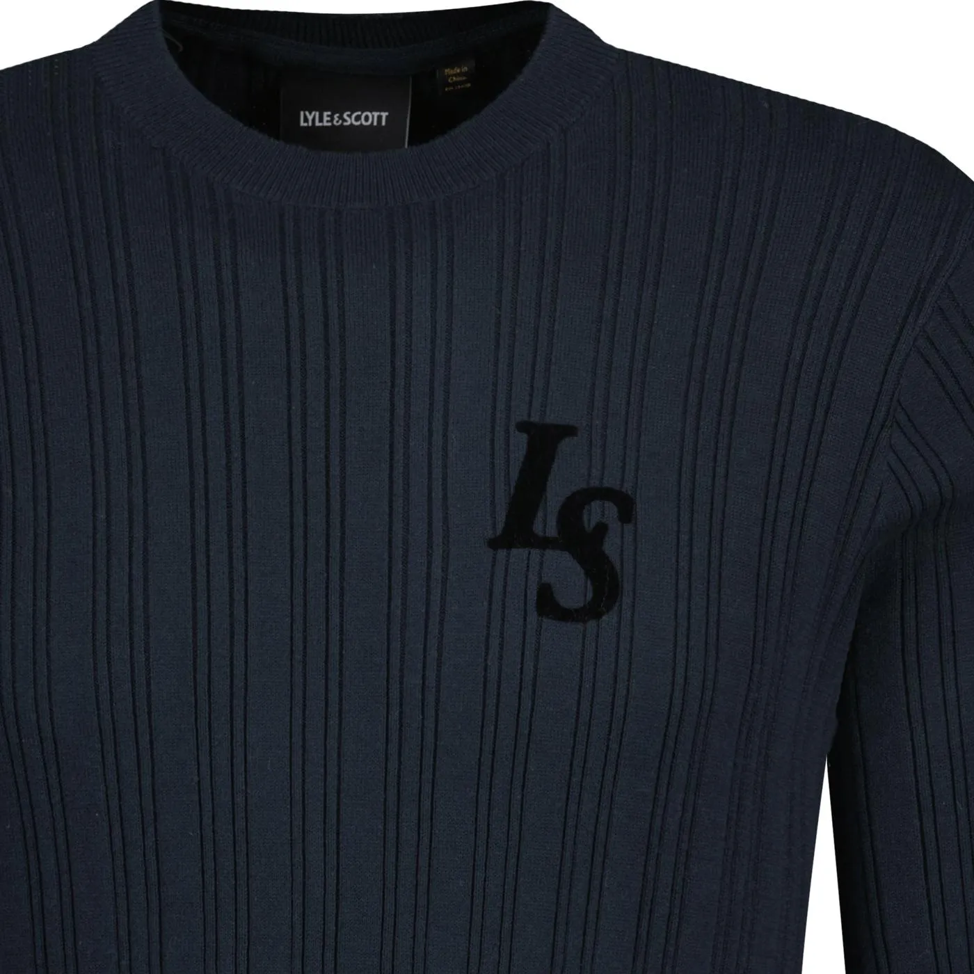 Lyle & Scott Retro Varsity Club Emblem Jumper Navy