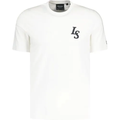 Lyle & Scott Retro Varsity Club Emblem Tee (Chalk)