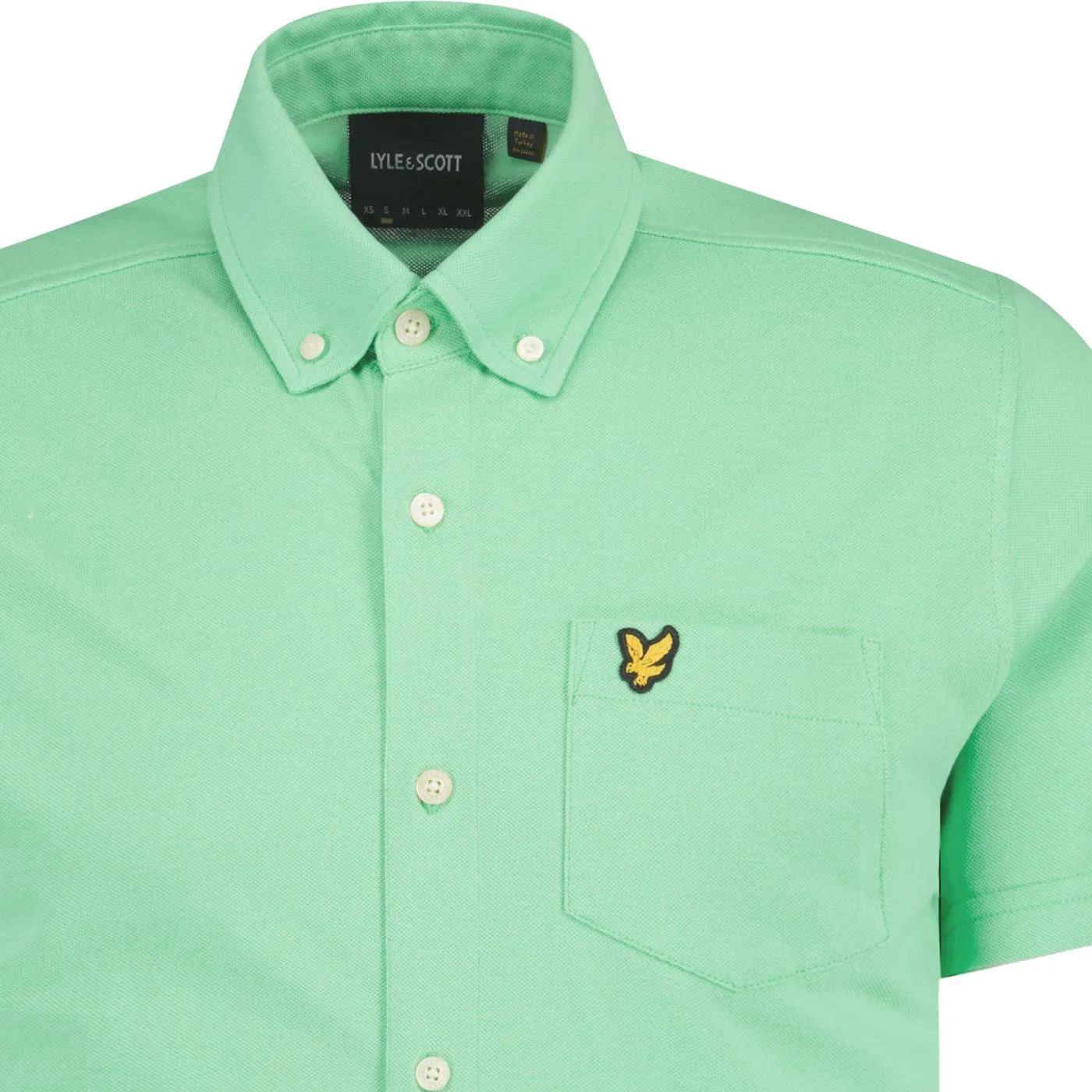 Lyle & Scott Short Sleeve Retro Pique Shirt (LG)