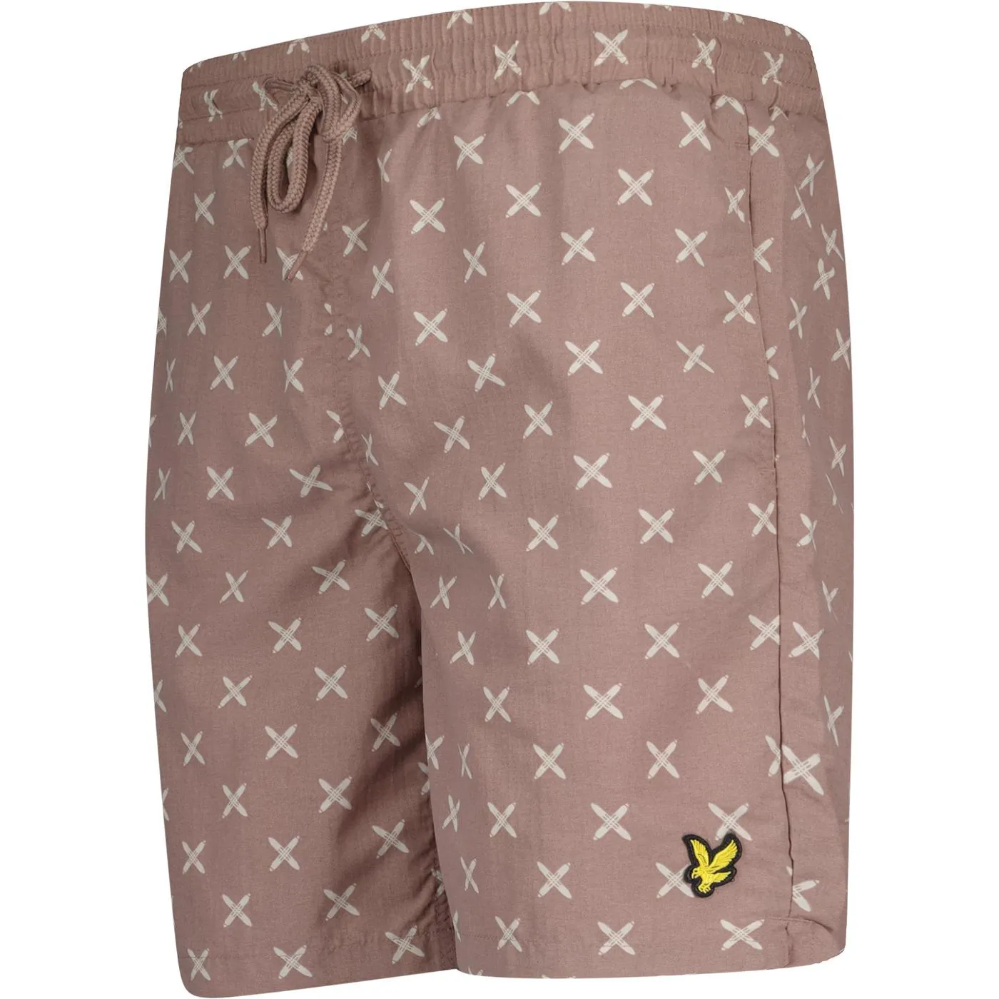 Lyle & Scott Shuttle Print Swim Shorts Hutton Pink