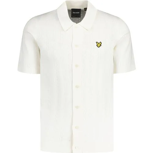 Lyle & Scott Textured Stripe Button Through Polo C