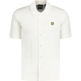 Lyle & Scott Textured Stripe Button Through Polo C