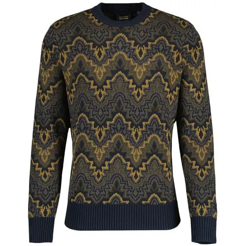 Lyle & Scott Thistle Crochet Knit Crew Jumper (DN)