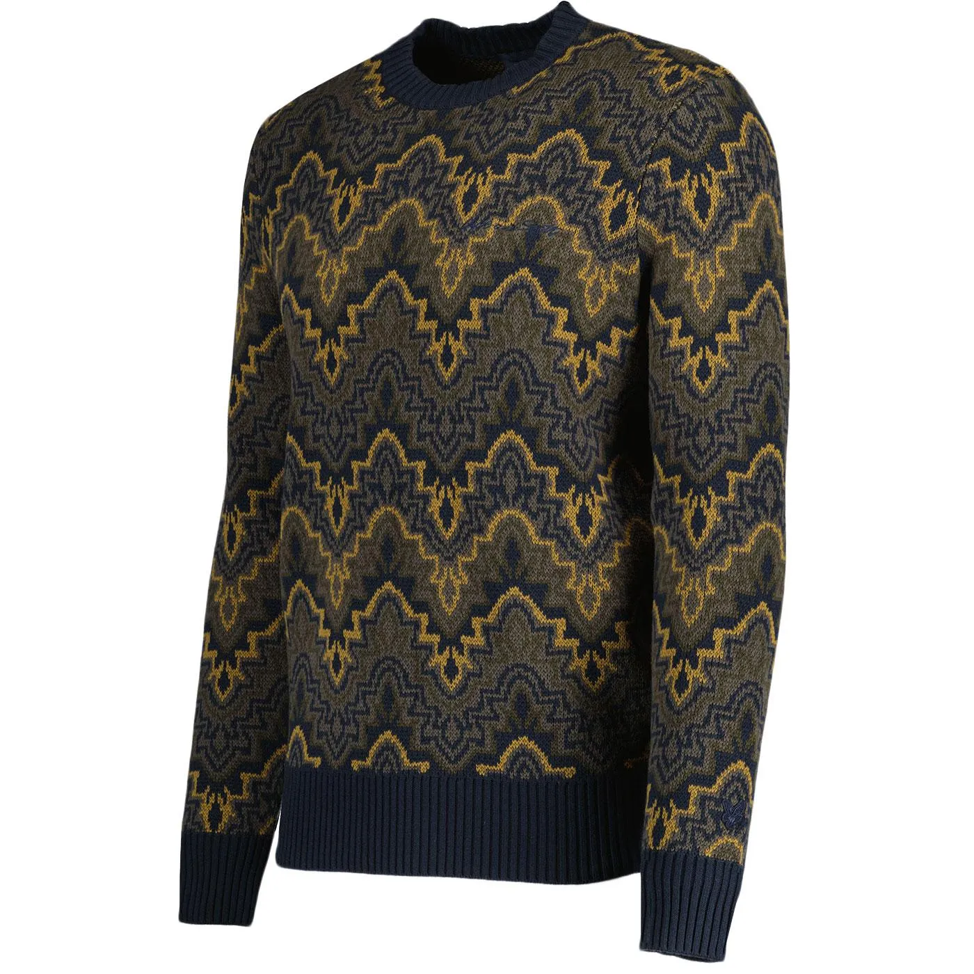 Lyle & Scott Thistle Crochet Knit Crew Jumper (DN)