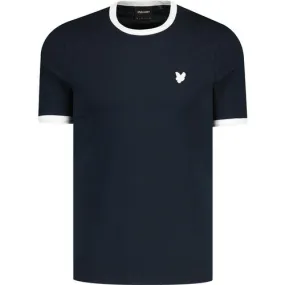 Lyle & Scott Tonal Retro Ringer T-shirt Dark Navy