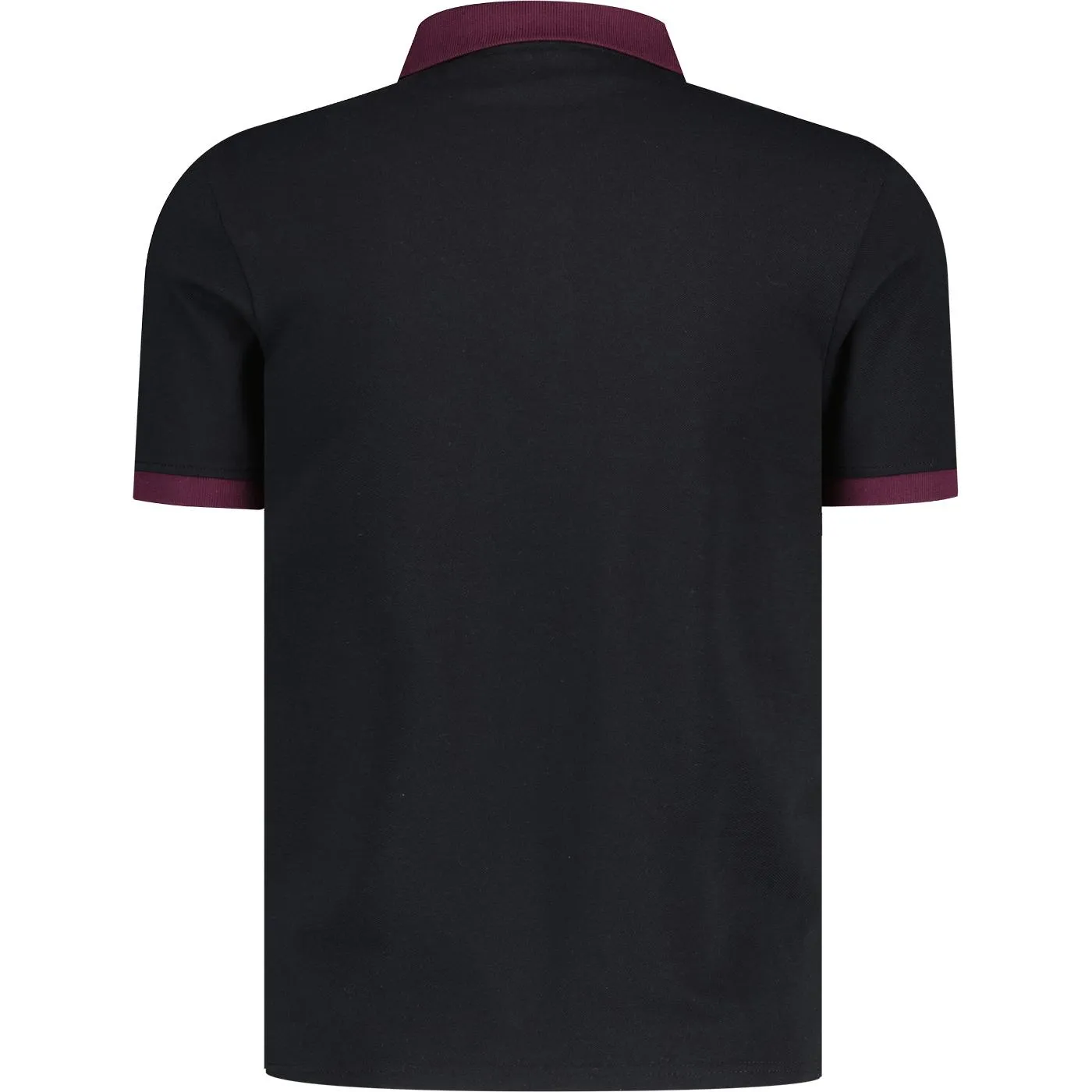 Lyle & Scott Tonal Ringer Pique Polo Shirt (Black)