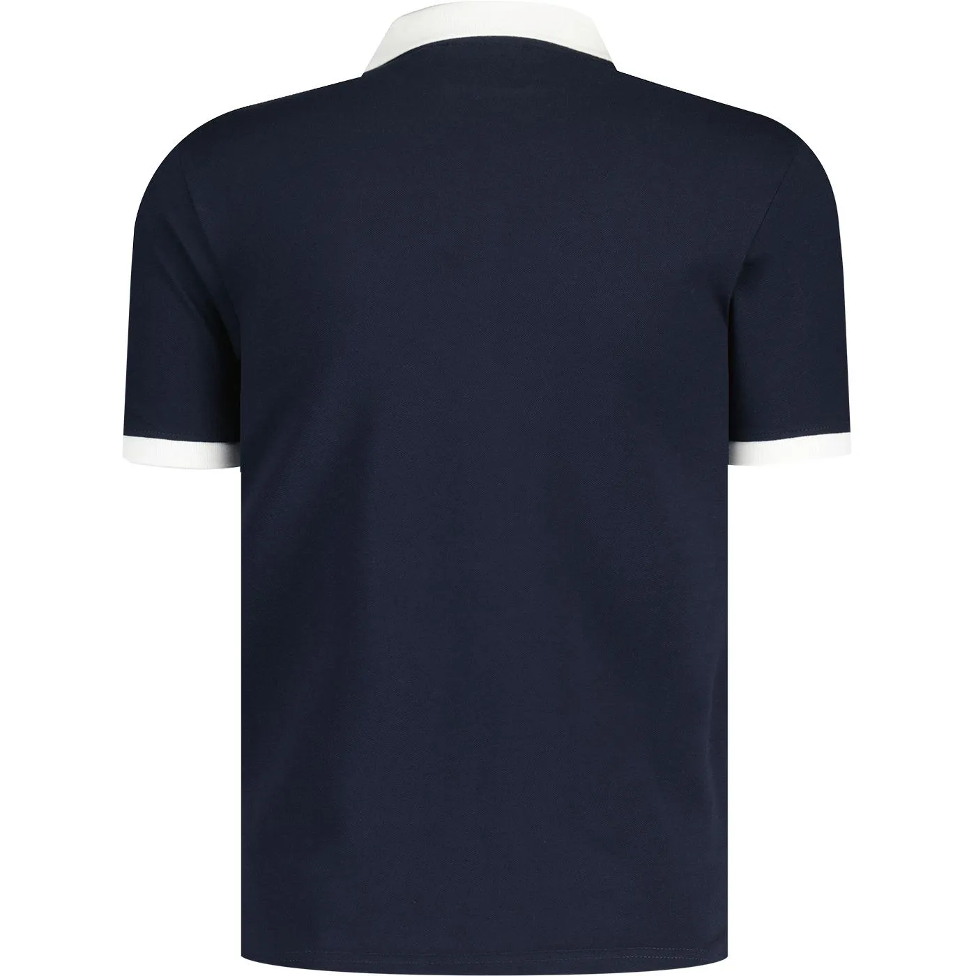 Lyle & Scott Tonal Ringer Pique Polo Shirt (Navy)