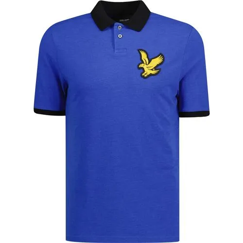 Lyle & Scott Vintage Block Marl Mod Polo Top Blue