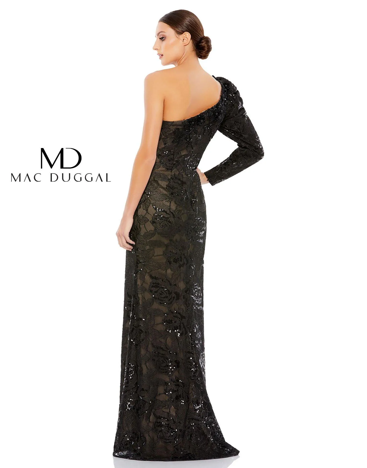 Mac Duggal 12444 Long Formal Floral Lace Dress