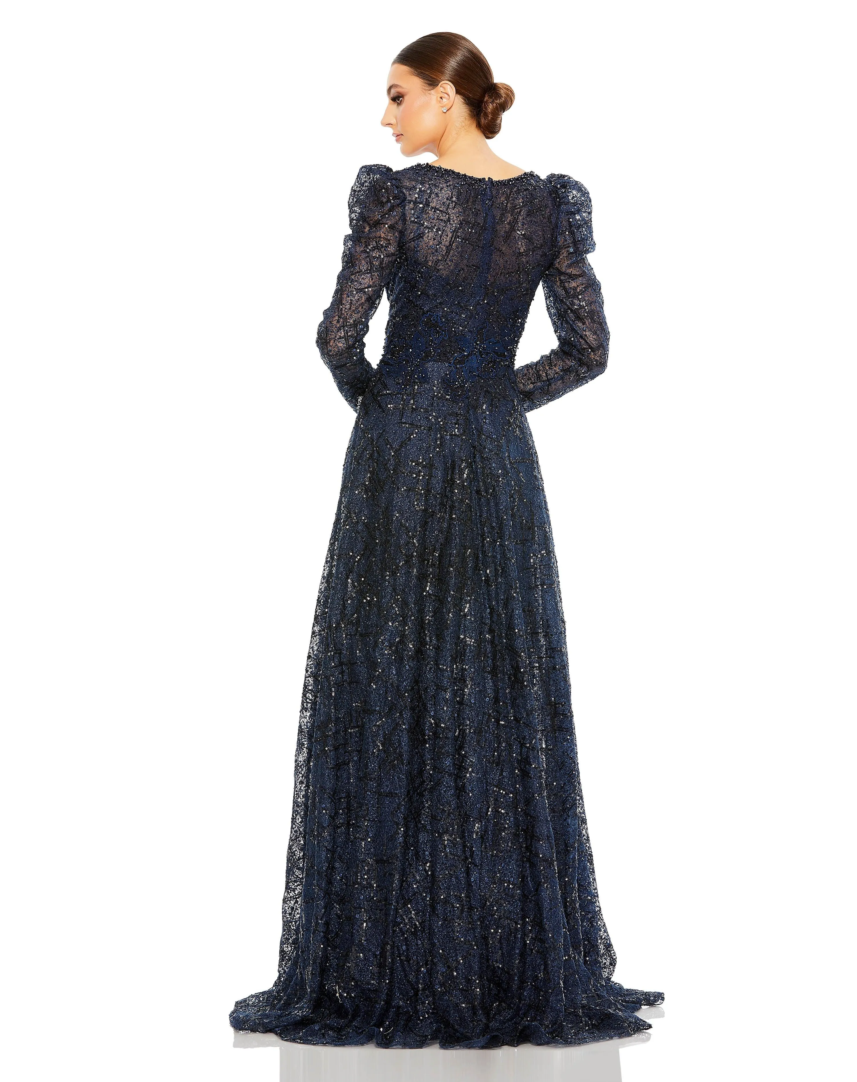 Mac Duggal 20353 Long Sleeve Formal Lace Dress