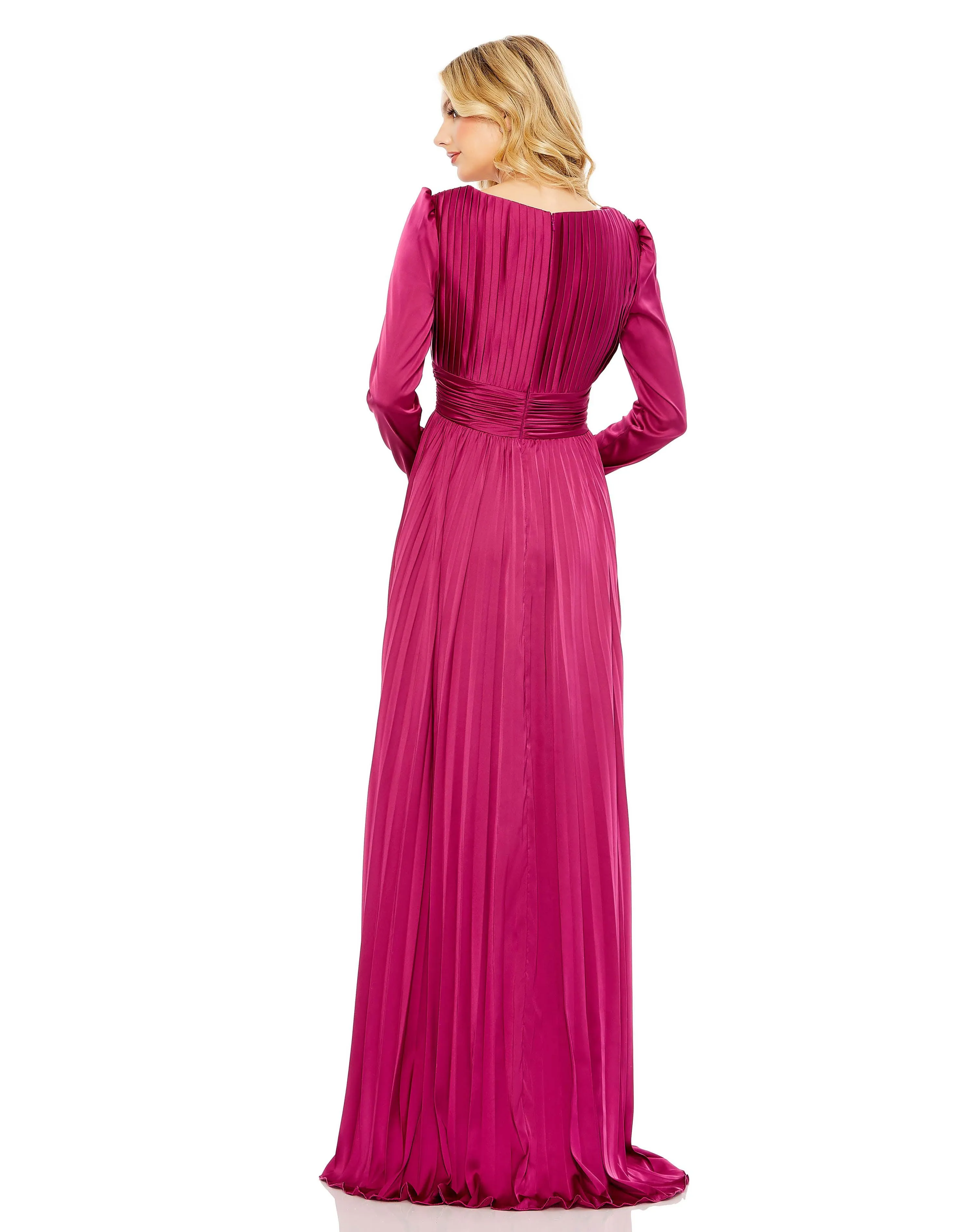 Mac Duggal 26542 Long Sleeve Formal Pleated Dress