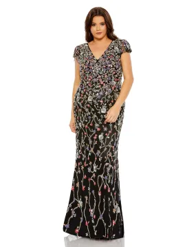 Mac Duggal 5751 Long Formal Plus Size Evening Dress