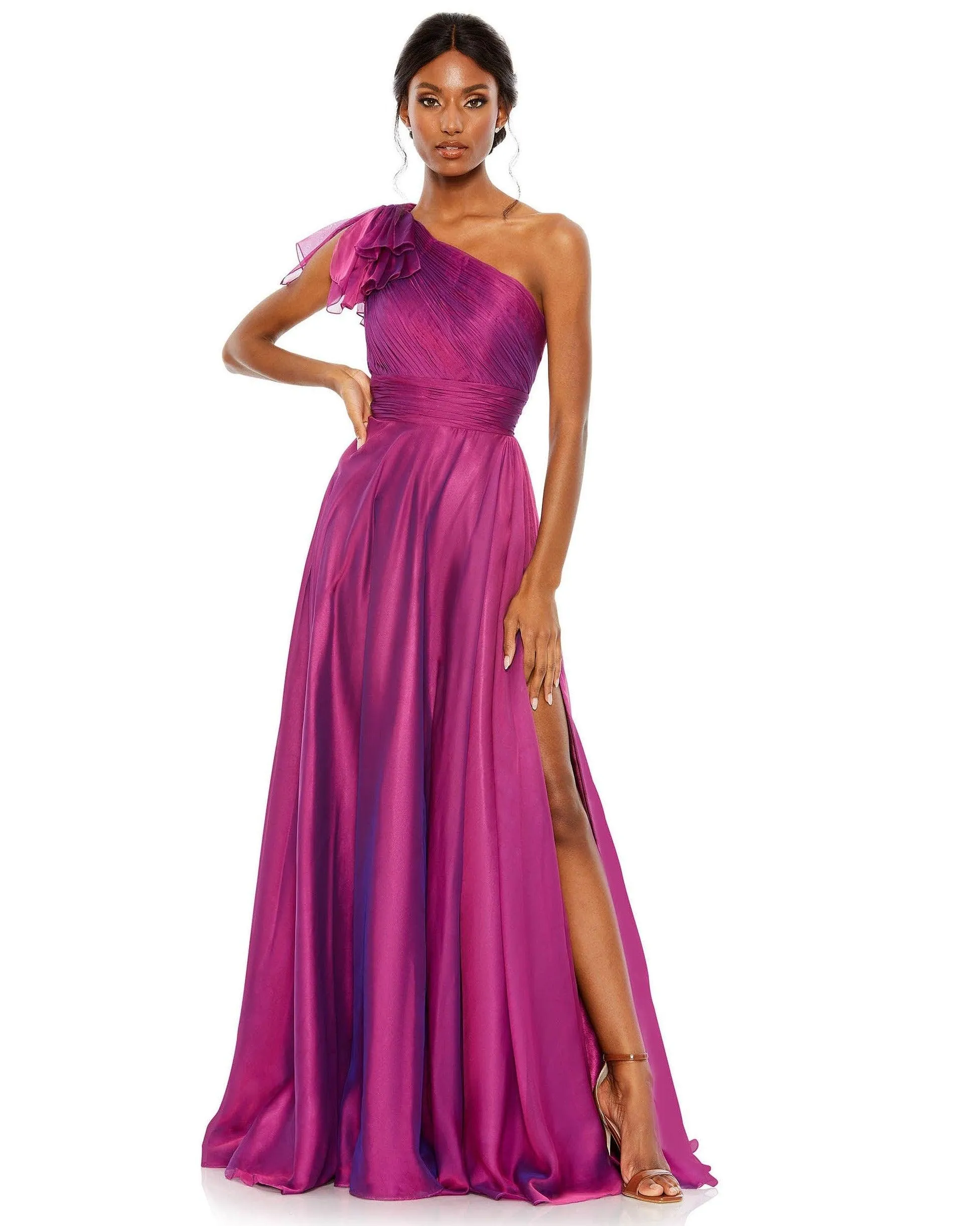 Mac Duggal 67476 Long Formal Pleated Prom Dress