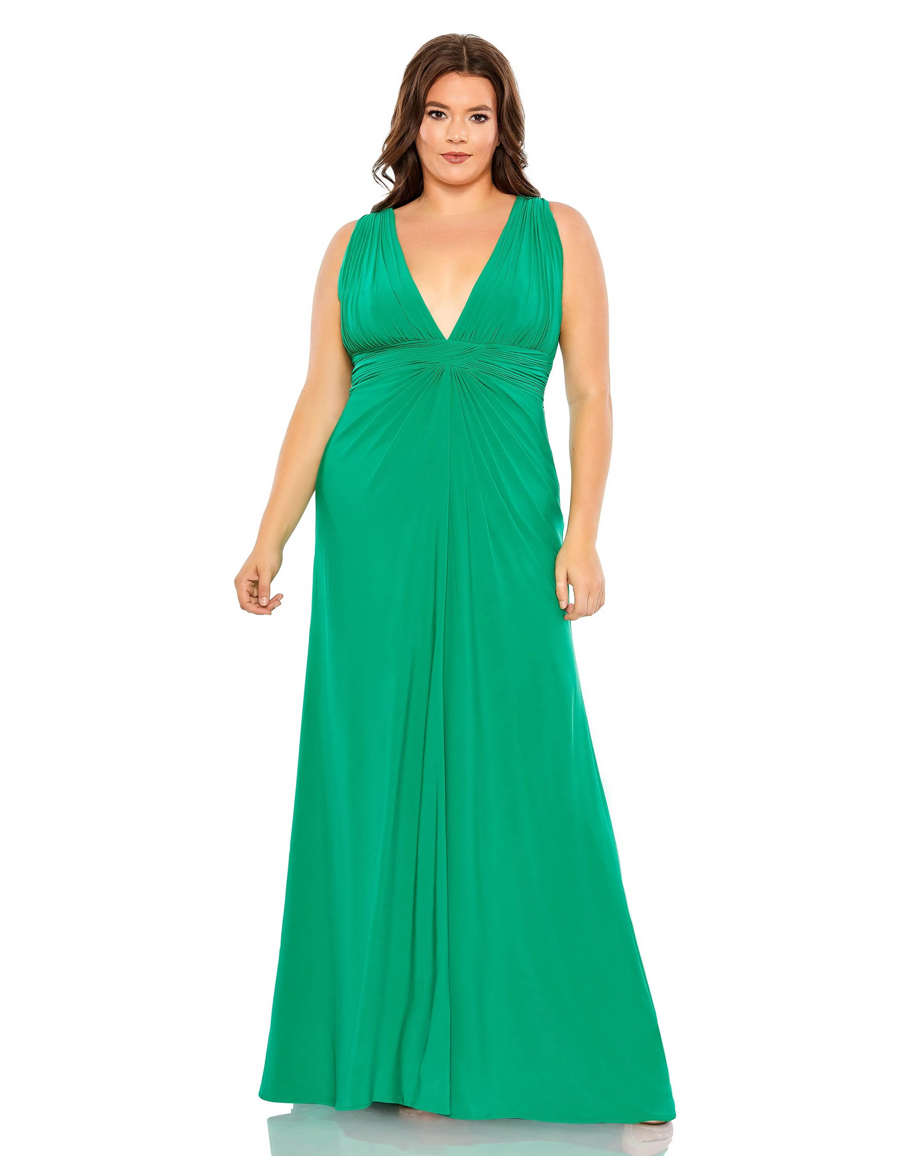 Mac Duggal 68128 Fabulouss Long Sleeveless Plus Size Formal Dress