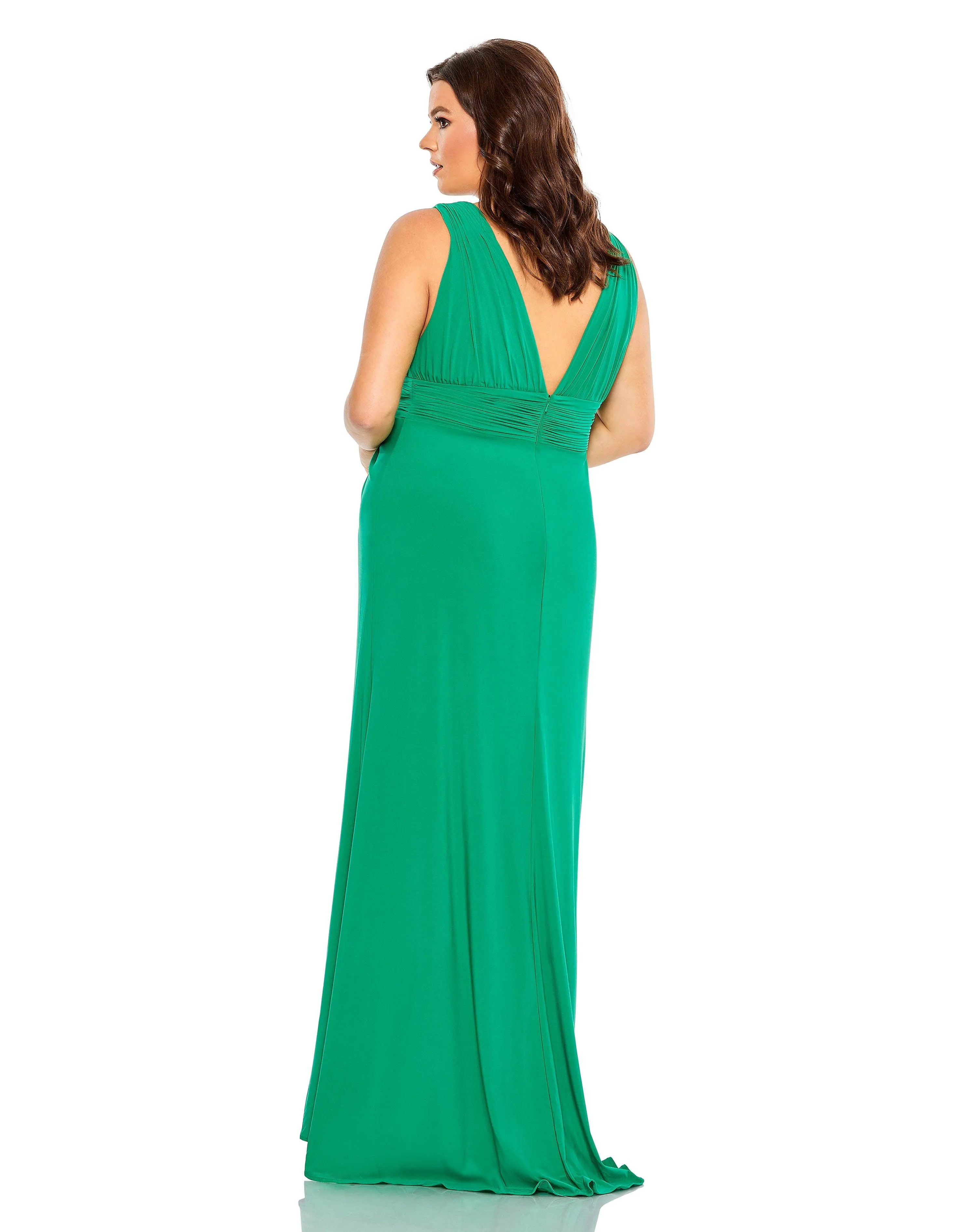 Mac Duggal 68128 Fabulouss Long Sleeveless Plus Size Formal Dress