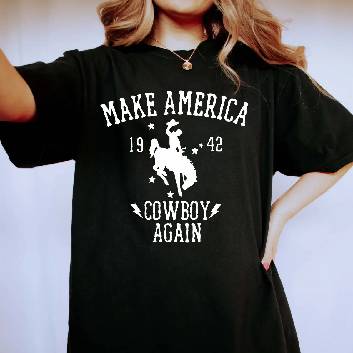 Make America Cowboy Again Comfort Color Wholesale Tee