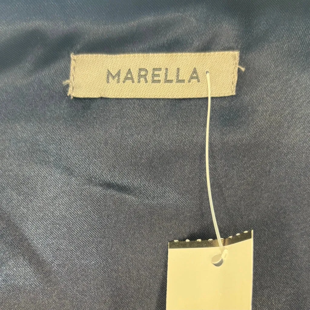 Marella Gilet - Medium Navy Faux Fur