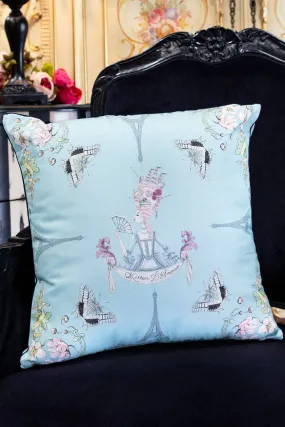 Marie Antoinette Cushion (Black Piping)