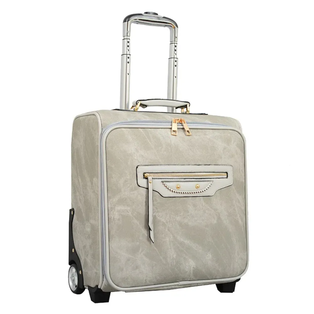 Mellow World Dani Denim Washed Grey Suitcase (Unisex)