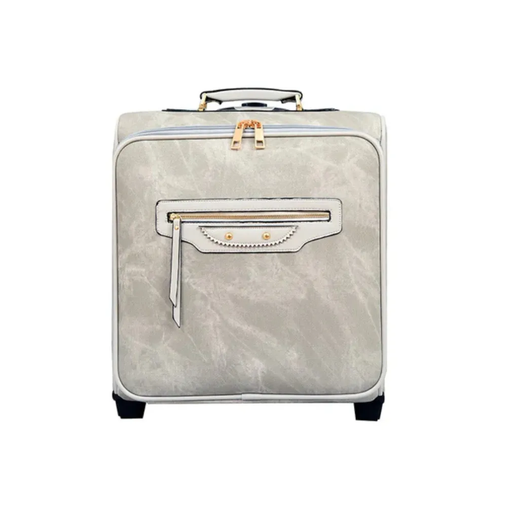 Mellow World Dani Denim Washed Grey Suitcase (Unisex)