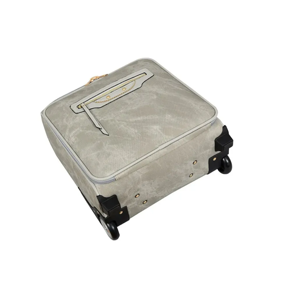 Mellow World Dani Denim Washed Grey Suitcase (Unisex)