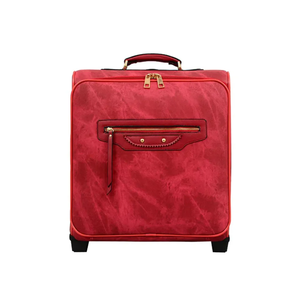 Mellow World Dani Denim Washed Red Suitcase (Unisex)