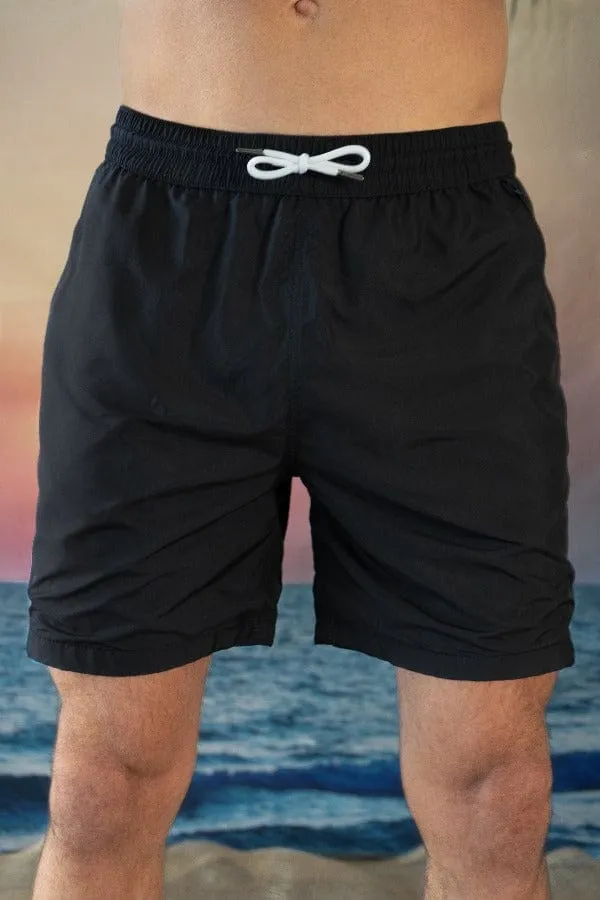 Men's Black Swim Trunk Shorts