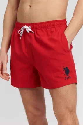 Mens Player 3 Swim Shorts in Tango Red