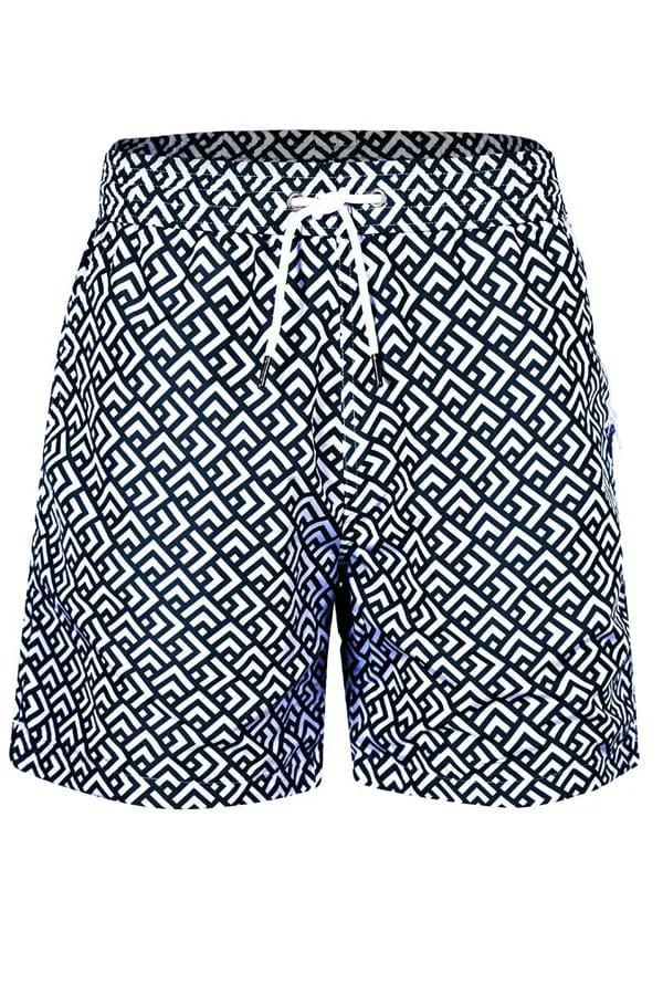 Men's Riviera Blue Swim Trunk Shorts