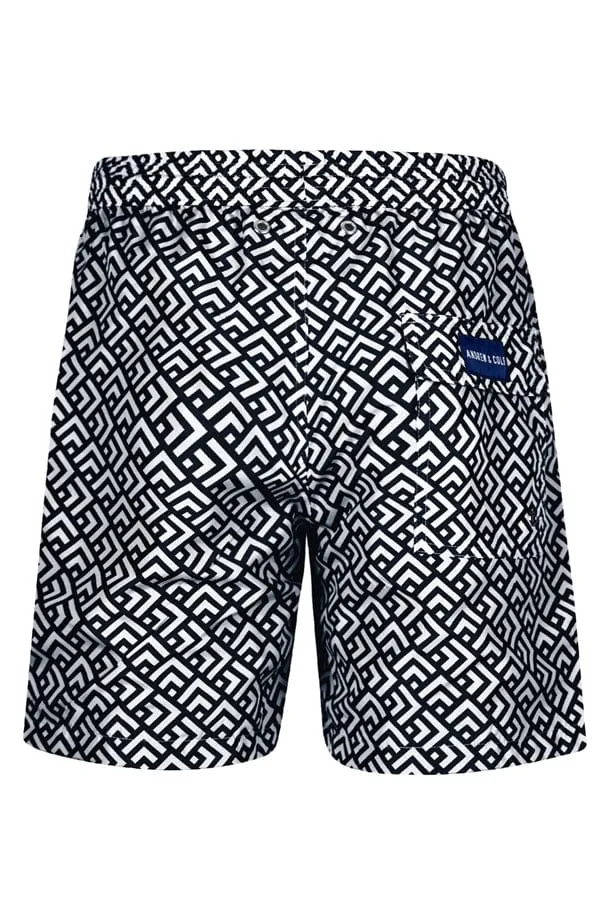 Men's Riviera Blue Swim Trunk Shorts