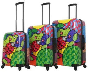 Mia Toro Allegra Ladybug 3-Piece Luggage Set 