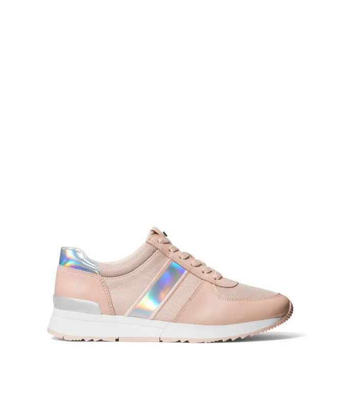 Michael Kors Allie Leather and Canvas Trainer | Soft Pink