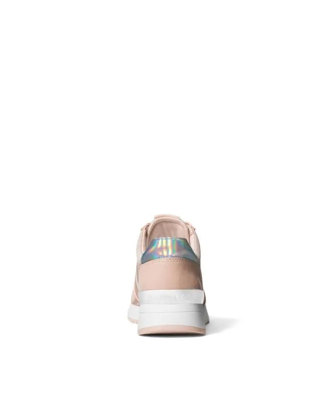 Michael Kors Allie Leather and Canvas Trainer | Soft Pink