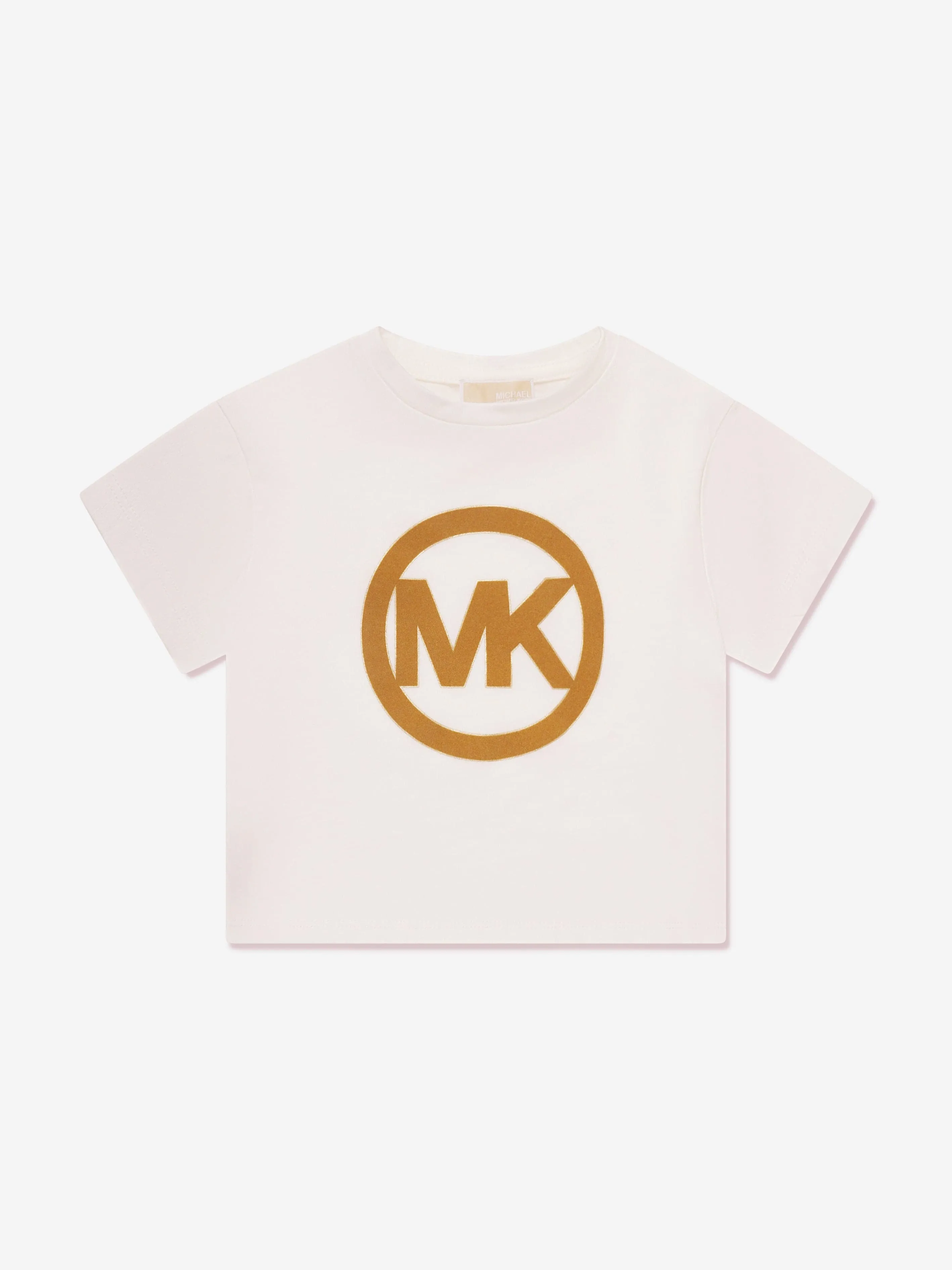 Michael Kors Girls Logo Print T-Shirt in White