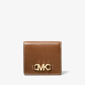 Michael Kors Izzy Small Logo Embellished Pebbled Leather Billfold Wallet | Luggage