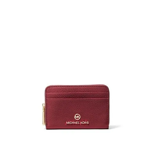 Michael Kors Jet Set Small Pebbled Leather Wallet | Burgundy