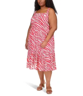 MICHAEL Michael Kors Plus Size Large Soft Zebra Midi Dress Women's