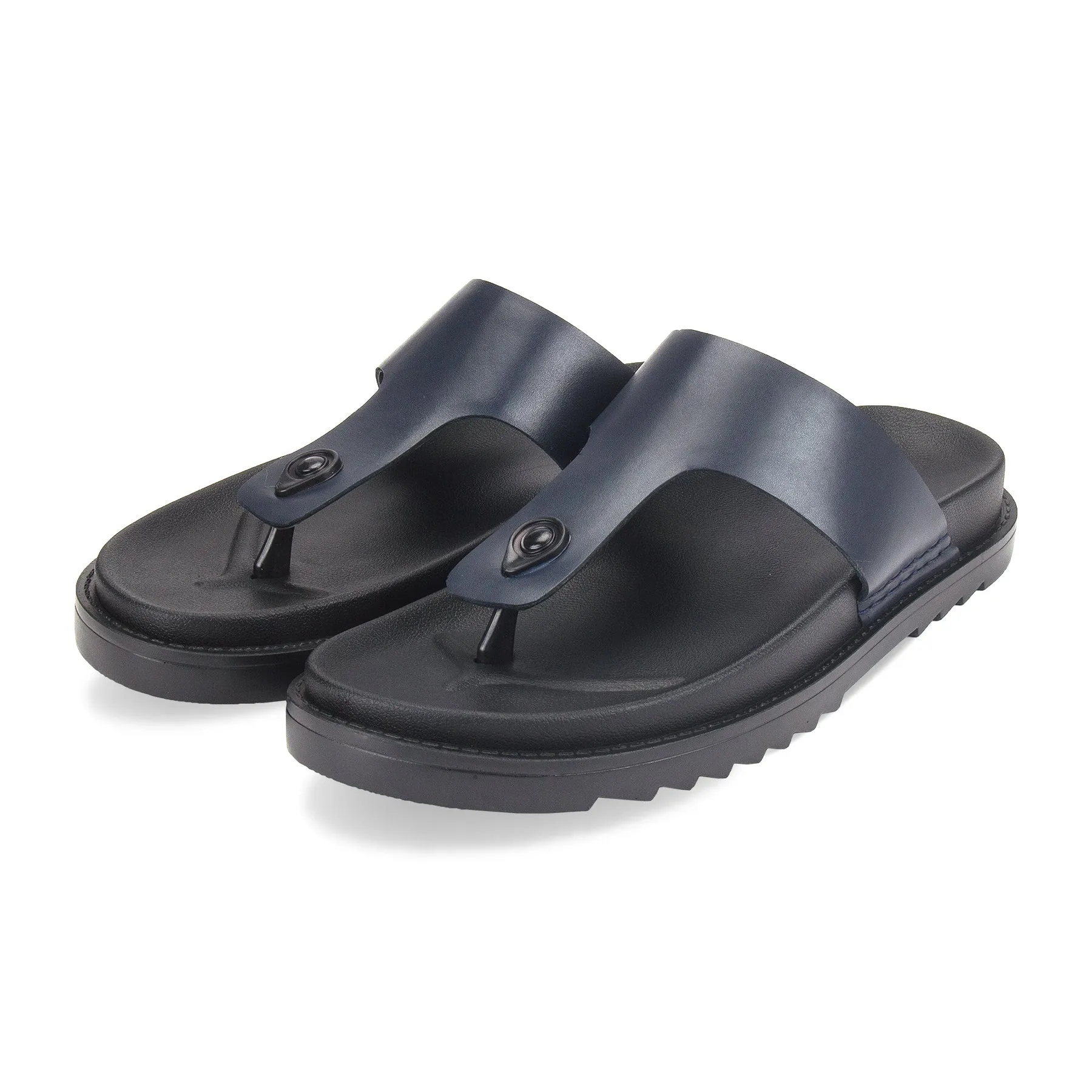 Milano men's leather open-toe flat sandal