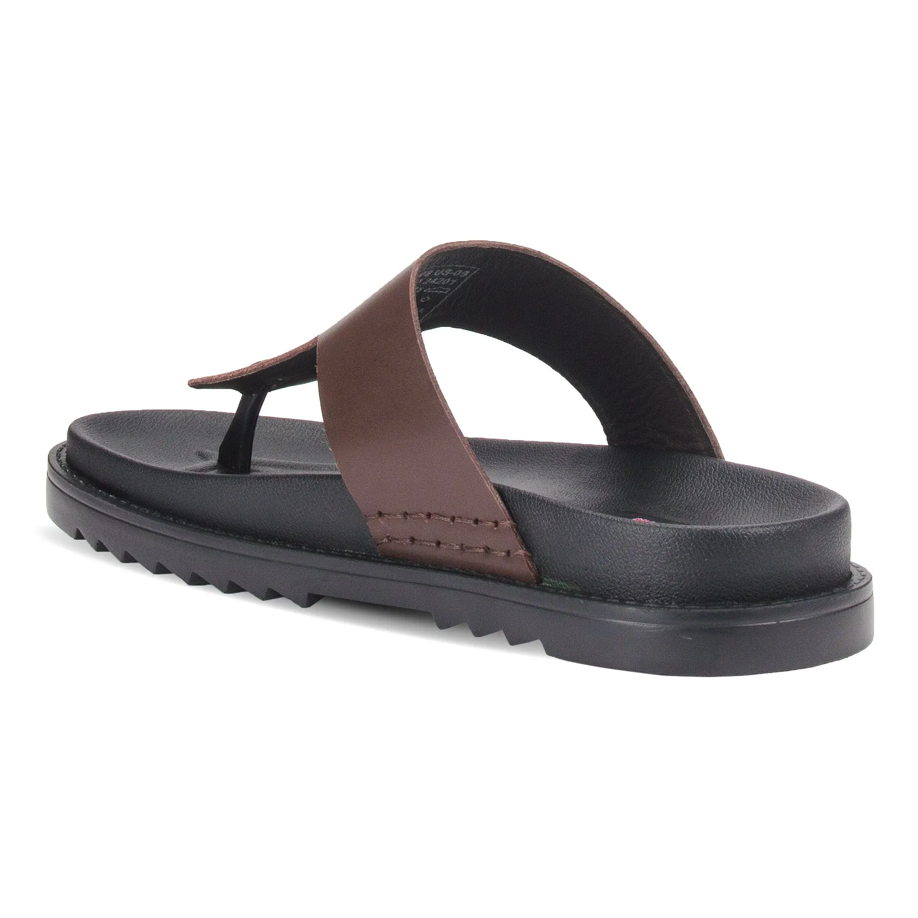 Milano men's leather open-toe flat sandal