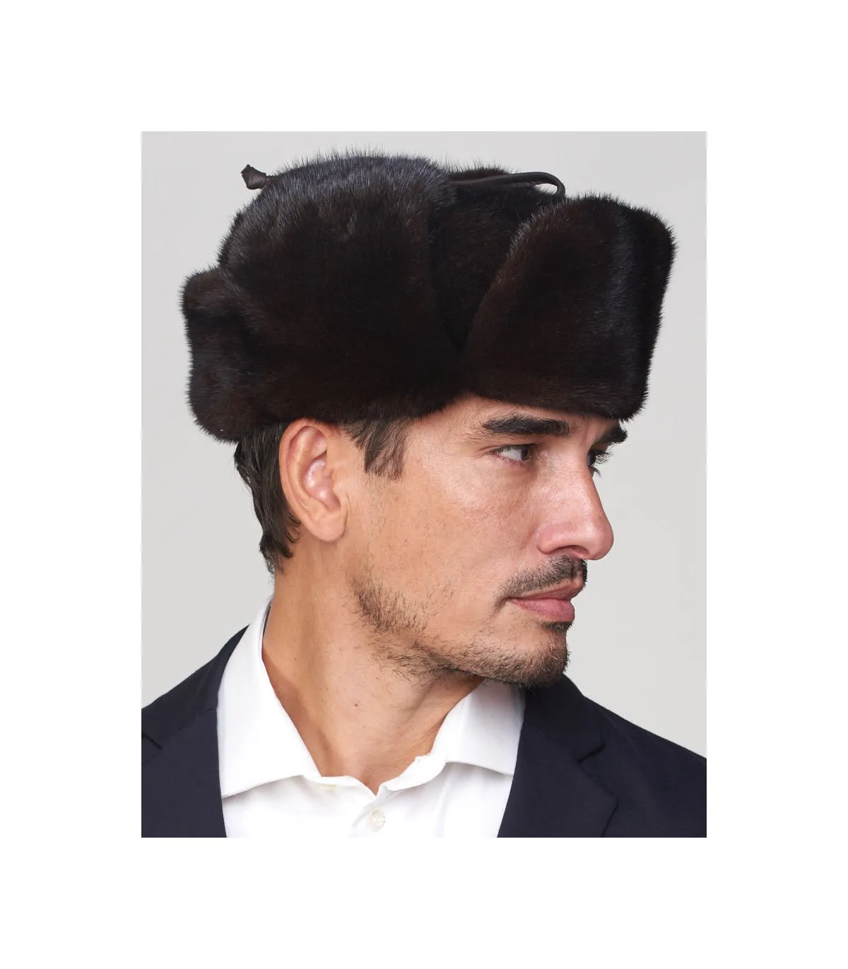 Mink Full Fur Russian Hat for Men: FurHatWorld.com