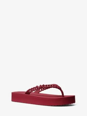 MK Zaza Platform Flip Flop - Red - Michael Kors