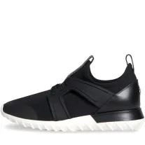 Moncler 'Emilien' Neoprene Runners With White Sole Black