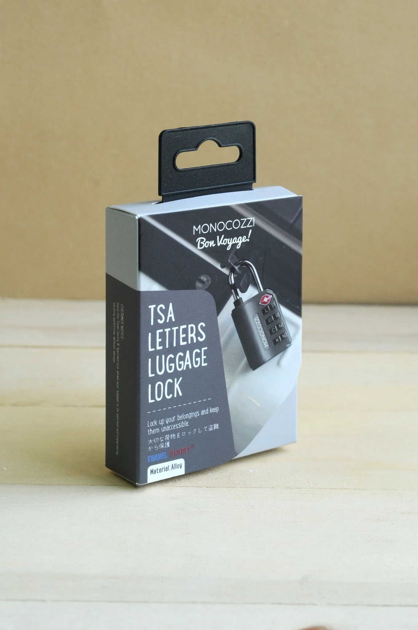 Monocozzi | Bon Voyage TSA Letter Luggage Lock (4-Dials)