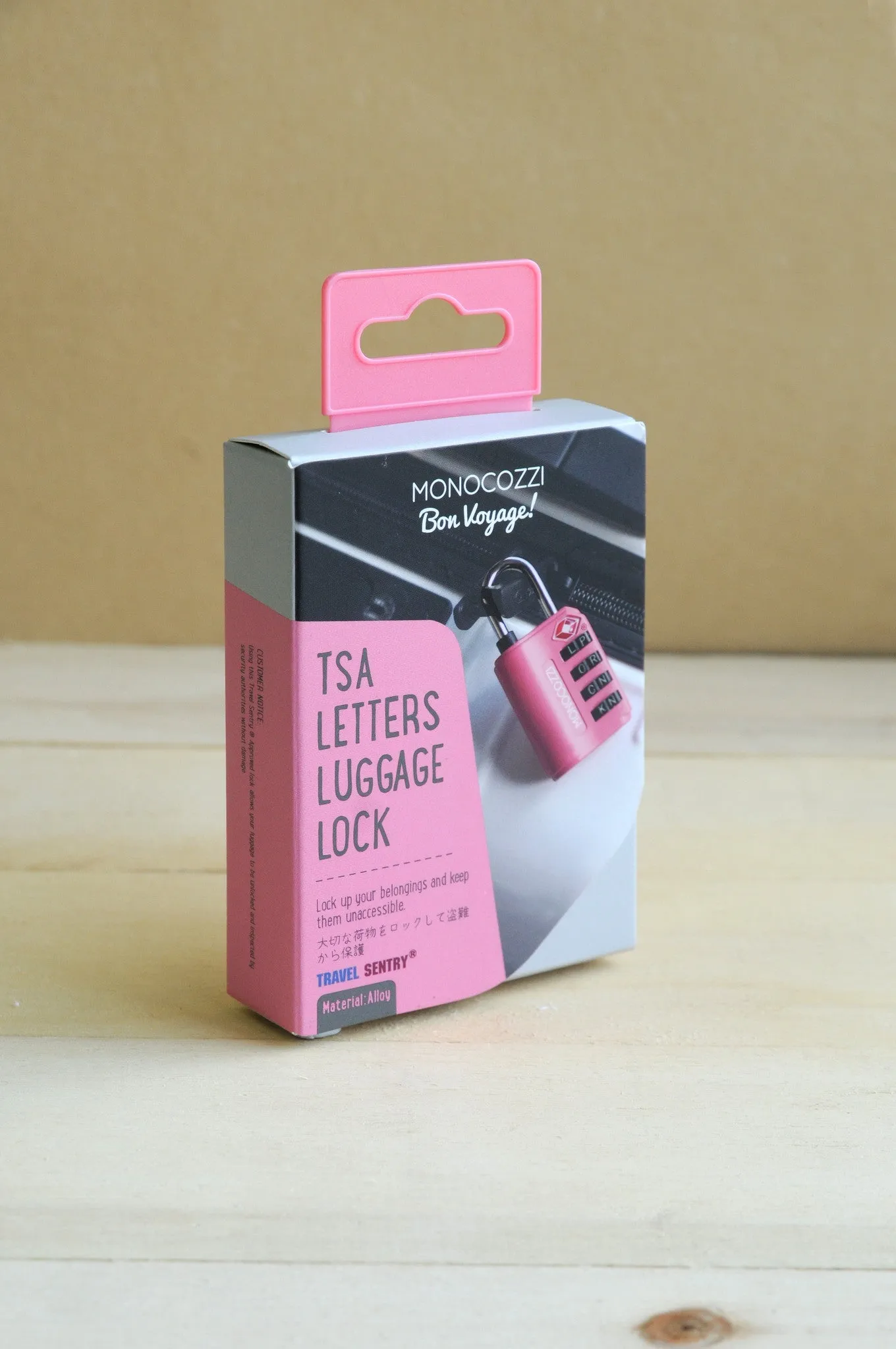 Monocozzi | Bon Voyage TSA Letter Luggage Lock (4-Dials)