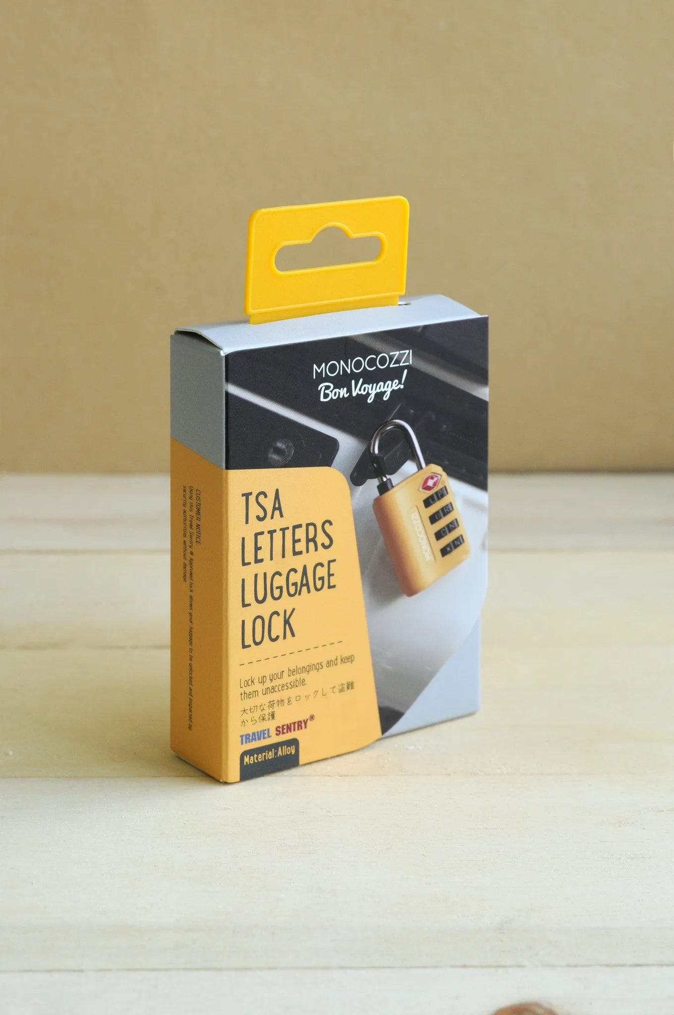 Monocozzi | Bon Voyage TSA Letter Luggage Lock (4-Dials)