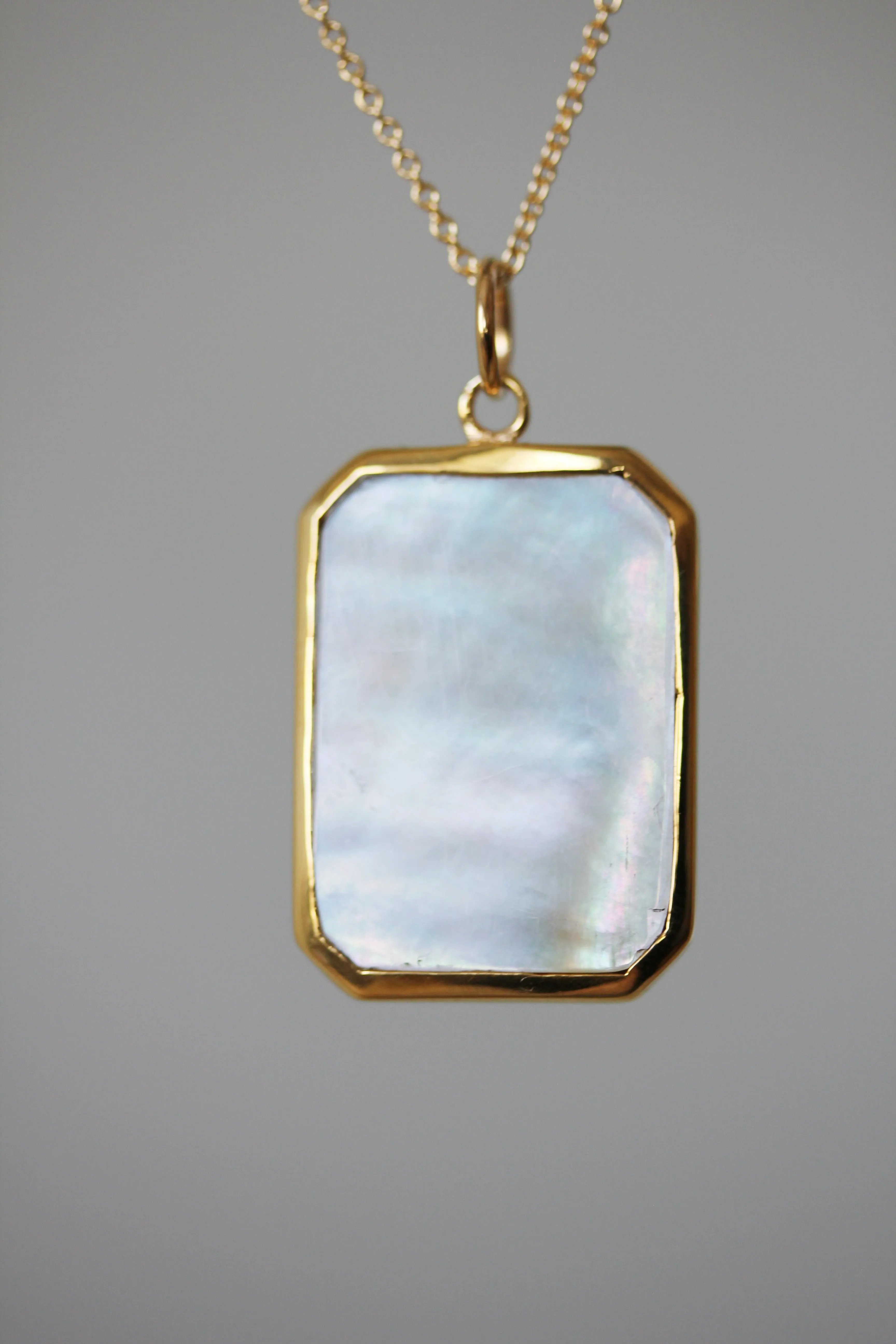 Mother of Pearl Frame Necklace