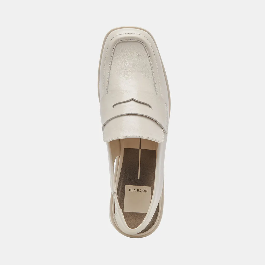 NADA LOAFERS IVORY CRINKLE PATENT– Dolce Vita 6950765297730