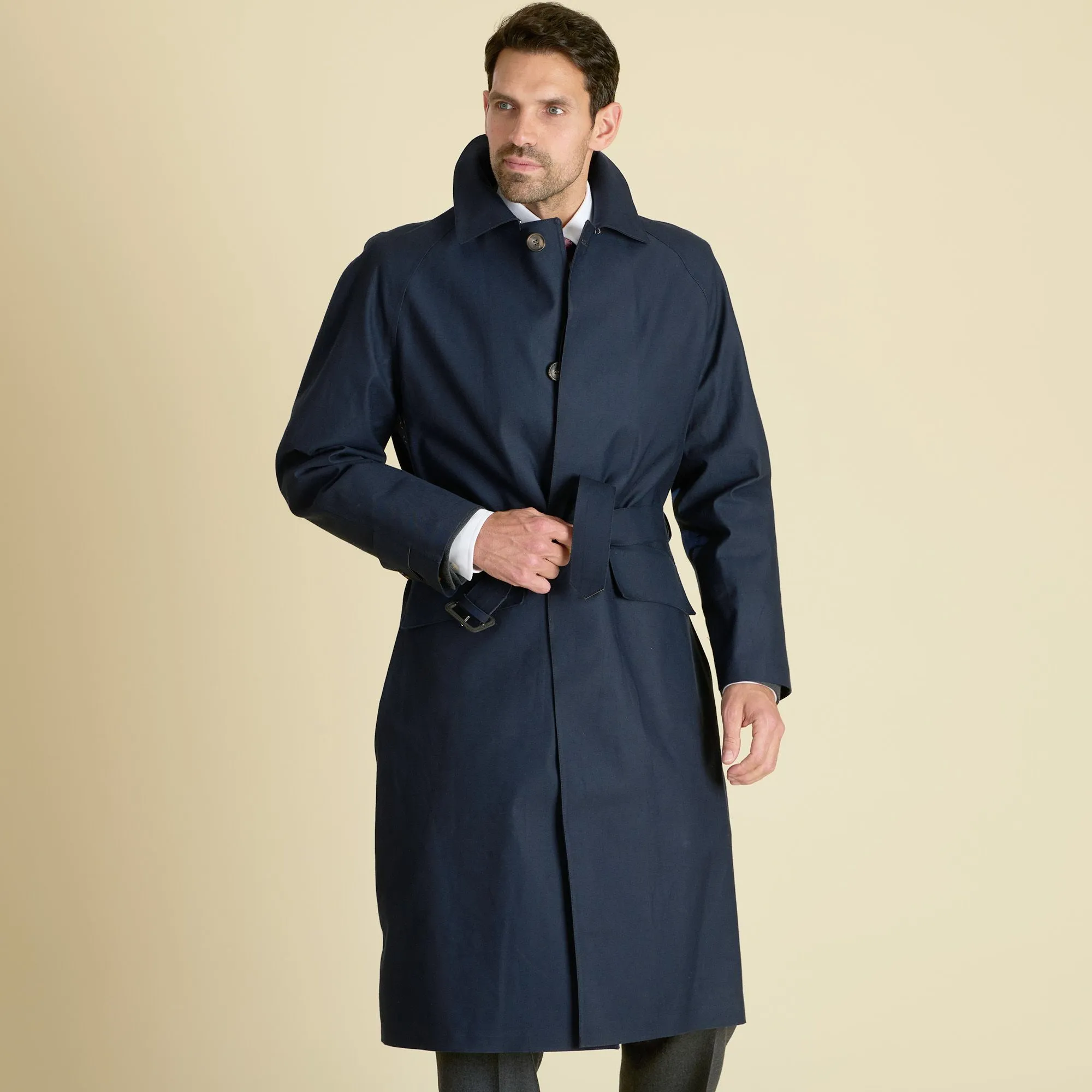 Navy Hampton Mackintosh Raincoat