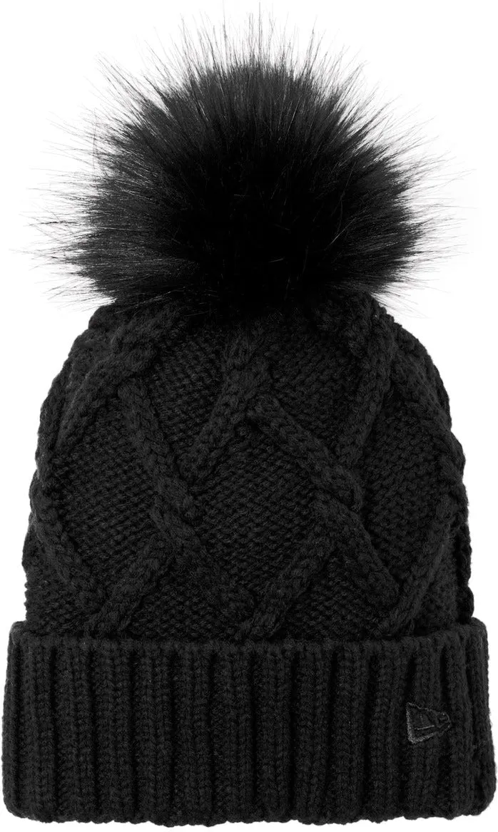 New Era Faux Fur Pom Beanie